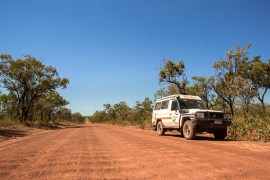 Good conditions along the Kalumbaru Road - this road can get very corrugated late in the dry season